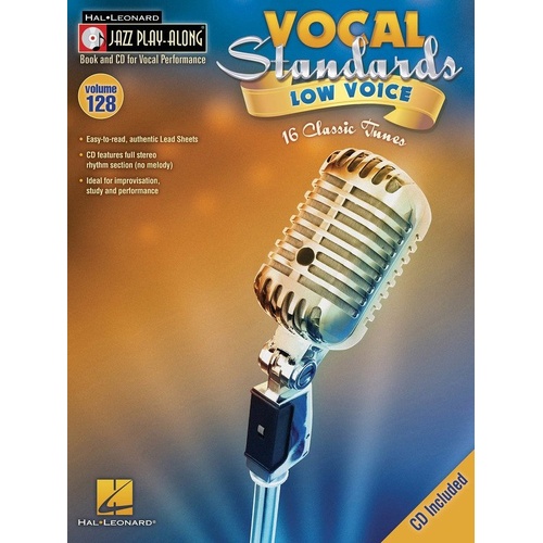 Vocal Standards (Low) Jazz Play-Along Book/CD V128