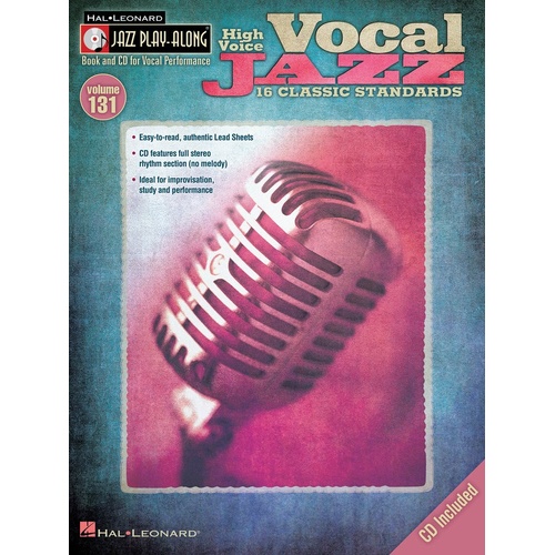 Vocal Jazz (High) Jazz Play Along Book/CD V131 (Softcover Book/CD)