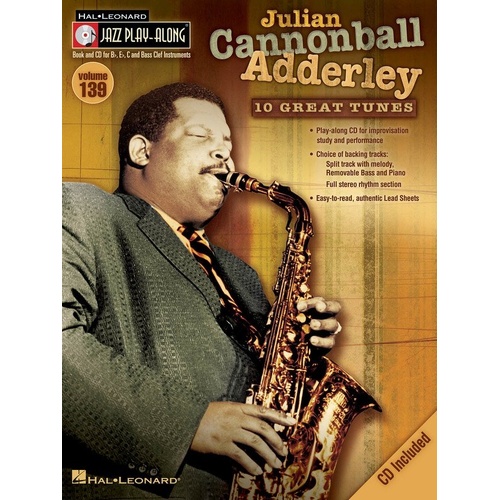 Cannonball Adderley Jazz Play-Along Book/CD V139