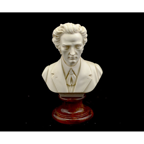 Bust 15cm Crush Marble Chopin Patina - Musician Busts by Cav. Arnaldo Giannelli