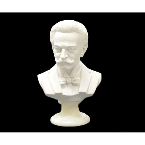 15cm Crushed Marble Bust of J. Strauss by Cav. Arnaldo Giannelli