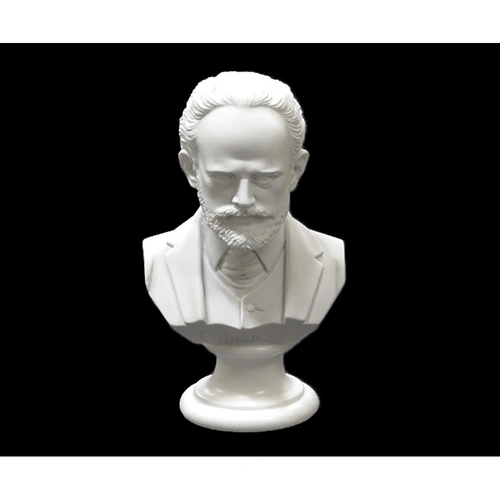 Tschaikovsky Bust 15cm - Marble and Alabaster Composite by Cav. Arnaldo Giannelli