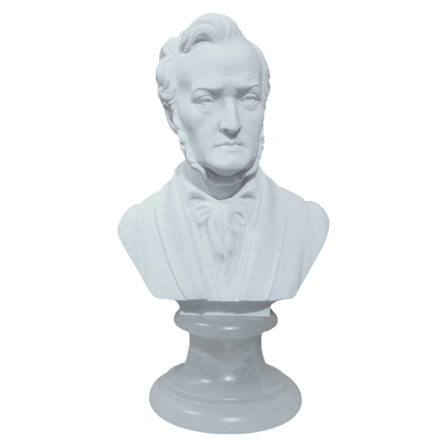 Bust 15cm Crushed Marble Wagner - Musician Bust from Cav. Arnaldo Giannelli, Volterra, Italy