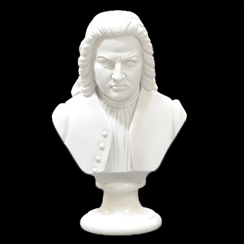 22cm Crushed Marble Composer Bust by Cav. Arnaldo Giannelli