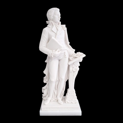 Standing Figure 27cm Marble Mozart Bust