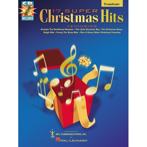 Super Christmas Hits 17 Trombone SoloTrax Book/Cass 