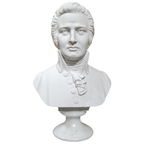 30cm Crushed Marble Mozart Bust