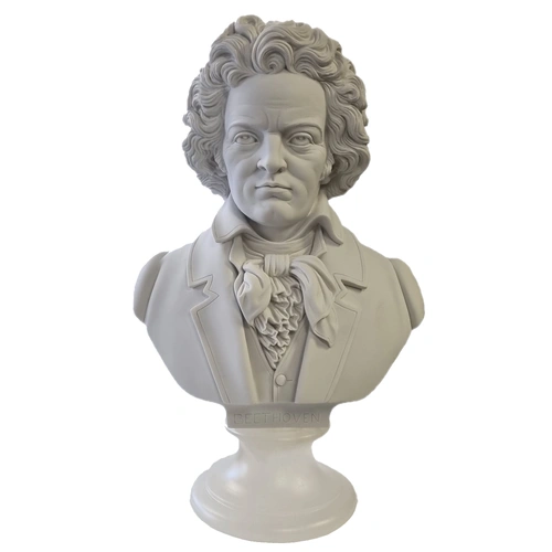 40cm Crushed Marble Beethoven Bust