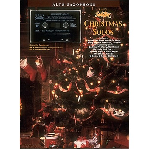 Christmas Solos Easy SoloTrax Alto Sax Book/Cass 