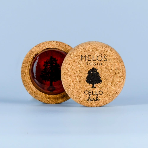 Melos Cello Rosin Mini Dark - Handmade, Strong Grip, Full-Tone Sound, Low Temp Endurance