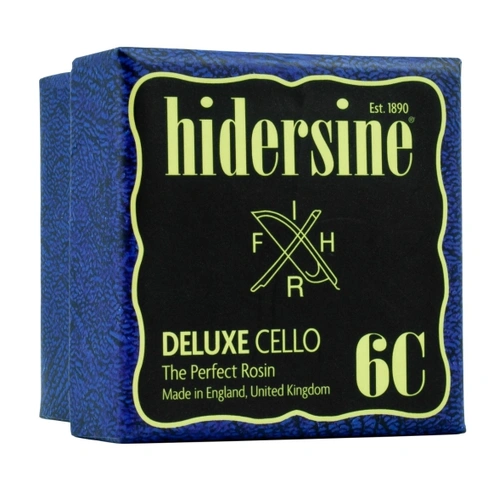 Hidersine De-Luxe 6C Cello Rosin - Dark Soft Rosin for Advanced Players, 30g, Hand-Mixed, Hand-Poured, Grip Profile Rating GPR #6