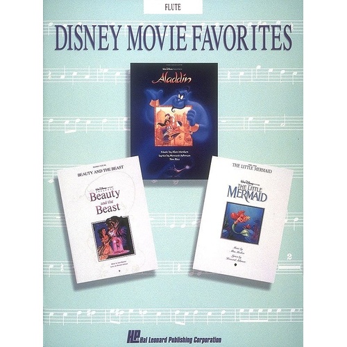 Disney Movie Favorites Flute Music Book by Hal Leonard, 32 Pages