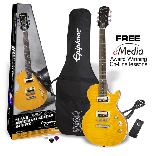 Epiphone Slash AFD Les Paul Special II Electric Guitar Outfit Pack Appetite Amber - ENA2AANH3