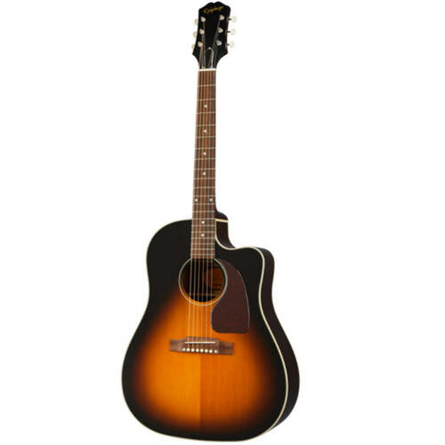 Epiphone J45 EC Acoustic Guitar Aged Vintage Sunburst Gloss w/ Pickup & Cutaway