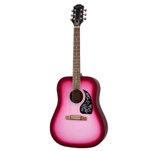 Epiphone Starling Square Shoulder Acoustic Guitar Hot Pink Pearl - EASTARHPPCH1