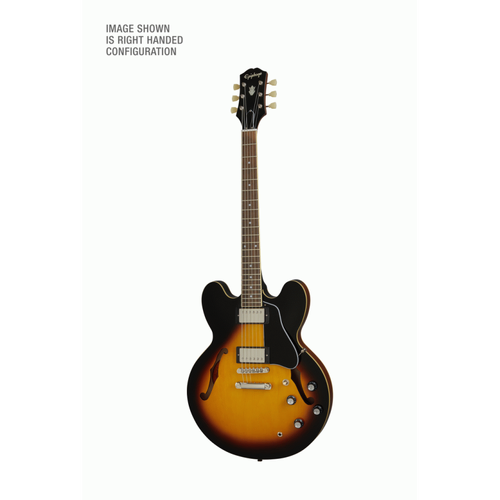 Epiphone ES335 Left Handed Vintage Sunburst Semi-Hollow Guitar