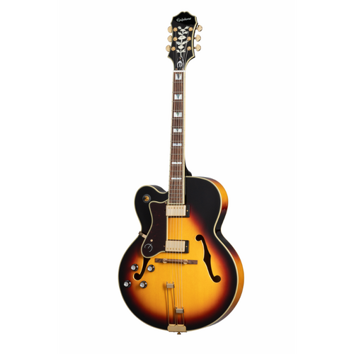 Epiphone Broadway Vintage Sunburst Left-Handed Hollowbody Jazz Guitar