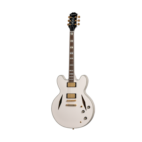 Epiphone Emily Wolfe Signature Sheraton White Wolfe Electric Guitar Semi-Hollow Aged Bone White w/ EpiLite Case