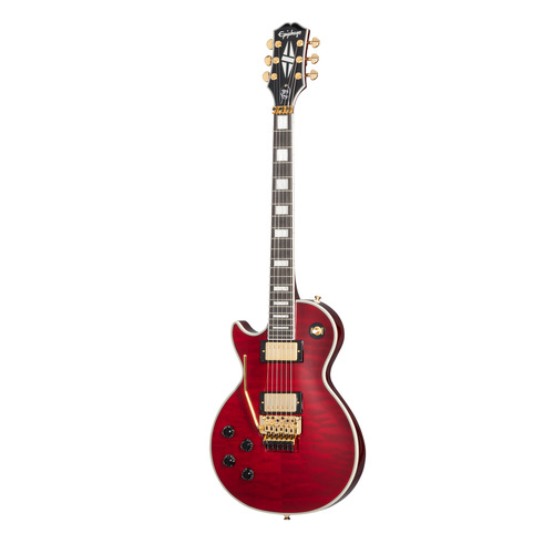 Epiphone Alex Lifeson Les Paul Custom Axcess Quilt Ruby Left Handed Electric Guitar
