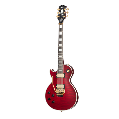 Epiphone Alex Lifeson Les Paul Custom Axcess Quilt Ruby Left Handed Electric Guitar