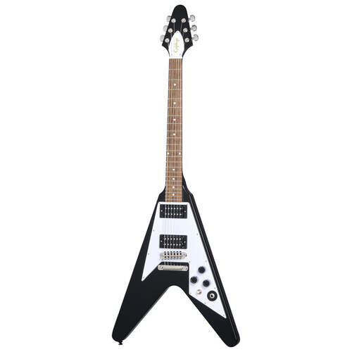Epiphone Kirk Hammett Signature 1979 Flying V Electric Guitar Ebony w/ Case - EIGCKH79FVEBNH1