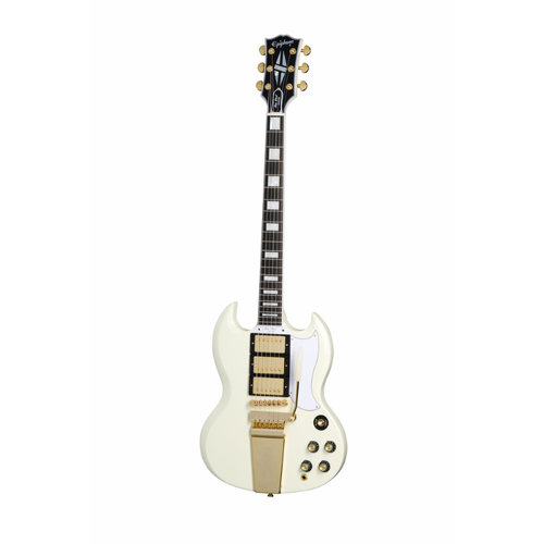 Epiphone 1963 Les Paul SG Custom with Maestro Vibrola - White