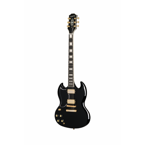 Epiphone SG Custom 2-Humbucker Electric Guitar with Premium Bag - Ebony Left-Handed