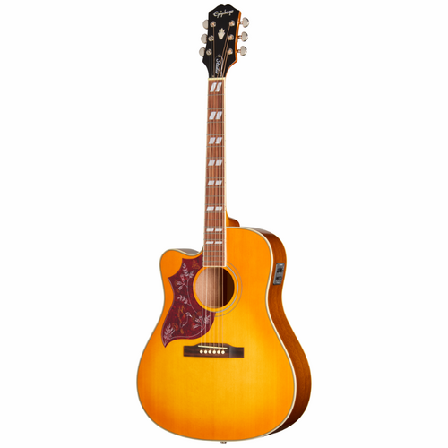 Epiphone Hummingbird Studio EC HTG Cherry Burst Left-Handed Acoustic Guitar
