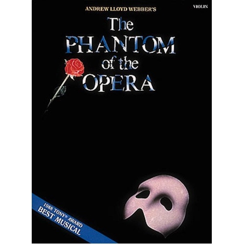 Phantom of the Opera Violin Sheet Music by Hal Leonard, 16 Pages, Includes 9 Songs from the Musical