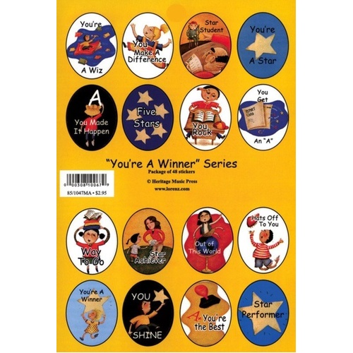 Stickers You're A Winner Series