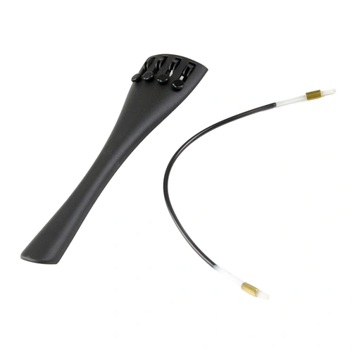 Wittner Ultralight Cello Tailpiece 1/4-1/8 with 4 String Adjusters and Black Screws