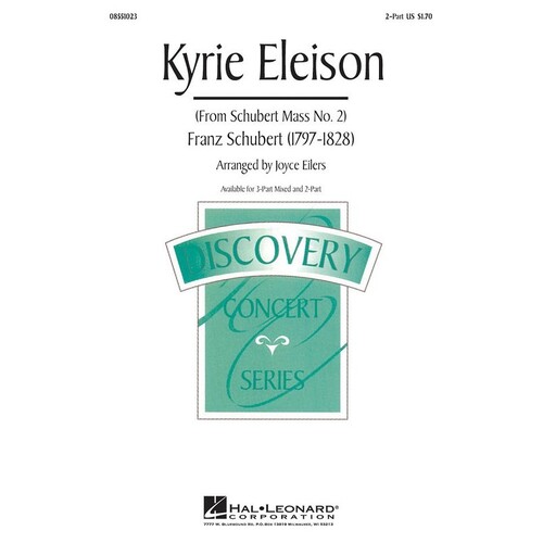 Kyrie Eleison Schubert Mass No 2 For 2 Pt