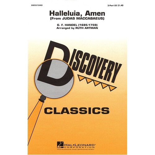 Halleluia Amen 2 Pt Arr Artman