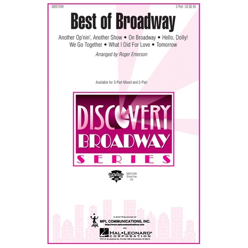 Best Of Broadway(Medley) ShowTrax CD (CD Only)