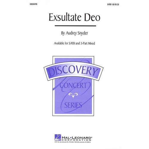 Exsultate Deo SATB Arr Snyder