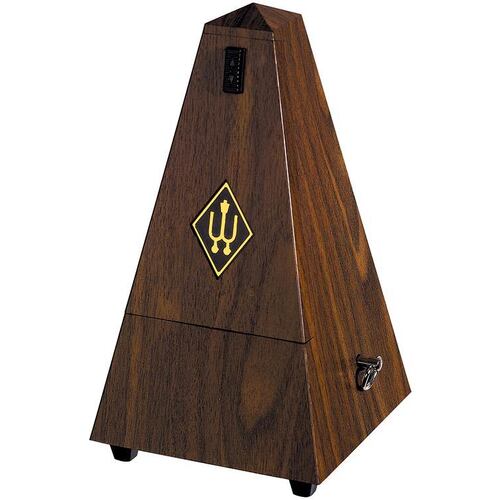 Wittner 855 Series Mechanical Metronome with Bell, Walnut Grain Finish