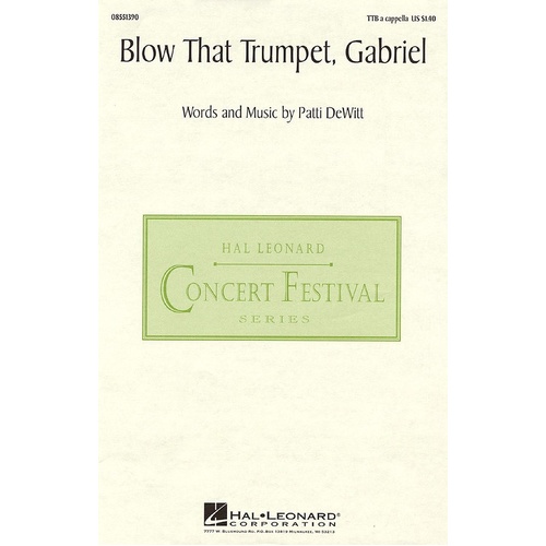 Blow That Trumpet Gabriel TTB A Cappella (Octavo)