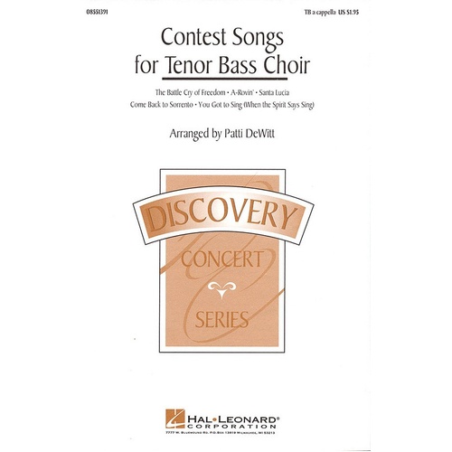 Contest Songs Tenor Bass Choir Tb Acap (Octavo)