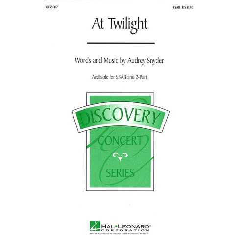 At Twilight SSAB (Octavo)