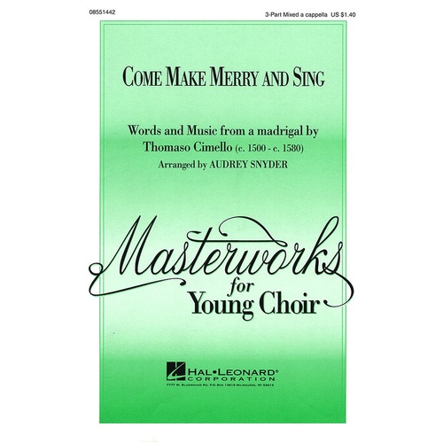 Come Make Merry And Sing 3Pt Mixed A Cappella (Octavo)