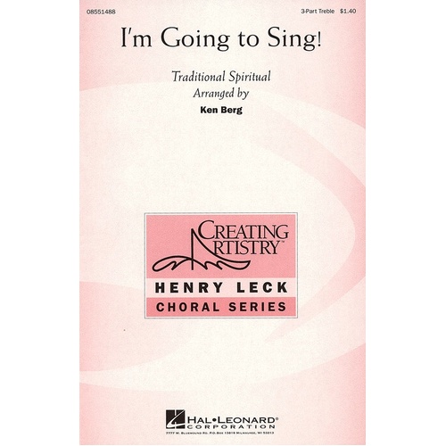 Im Going To Sing 3 Pt Treble (Octavo)