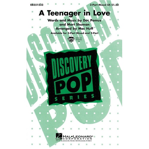 A Teenager In Love 2Pt (Octavo)