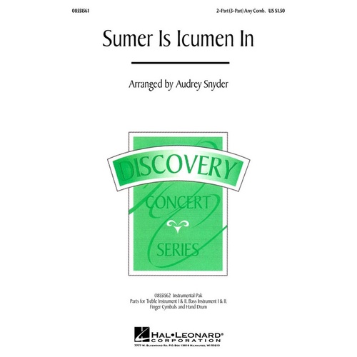 Simer Is Icumen In 2Pt/3Pt Any Combo (Octavo)