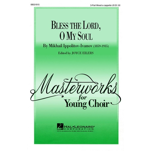 Bless The Lord O My Soul TTB A Cappella (Octavo)