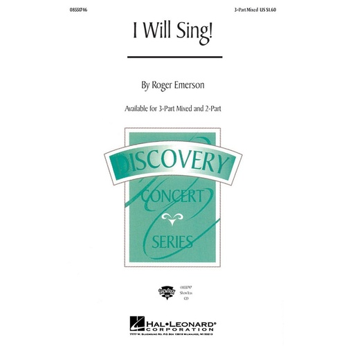 I Will Sing 3Pt Mixed (Octavo)