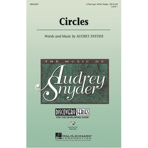 Circles Choral Score 12 Pages by Hal Leonard - Treble/Mixed Choirs, Optional Glockenspiel, Performance Time: 1:45