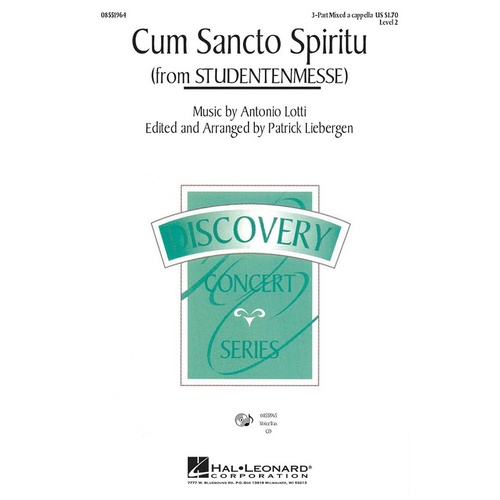 Cum Sancto Spiritu 3Pt Mxd A Cappella (Octavo)