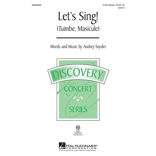 Lets Sing (Tuimbe Masicule) 3 Pt Mixed (Octavo)