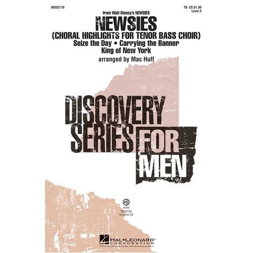 Newsies Choral Highlights Tenor Bass Choir VoiceTrax C (CD Only)