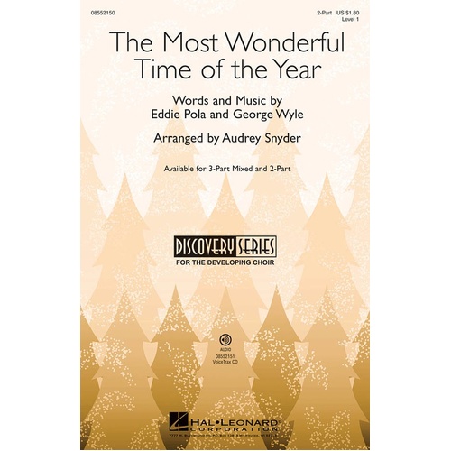 Most Wonderful Time Of The Year 2Pt (Octavo)